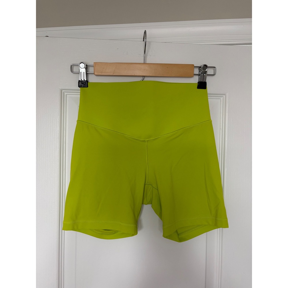 OFFLINE by Aerie Real Me Xtra High Waisted 5" Bike Shorts Neon Lime Green Small